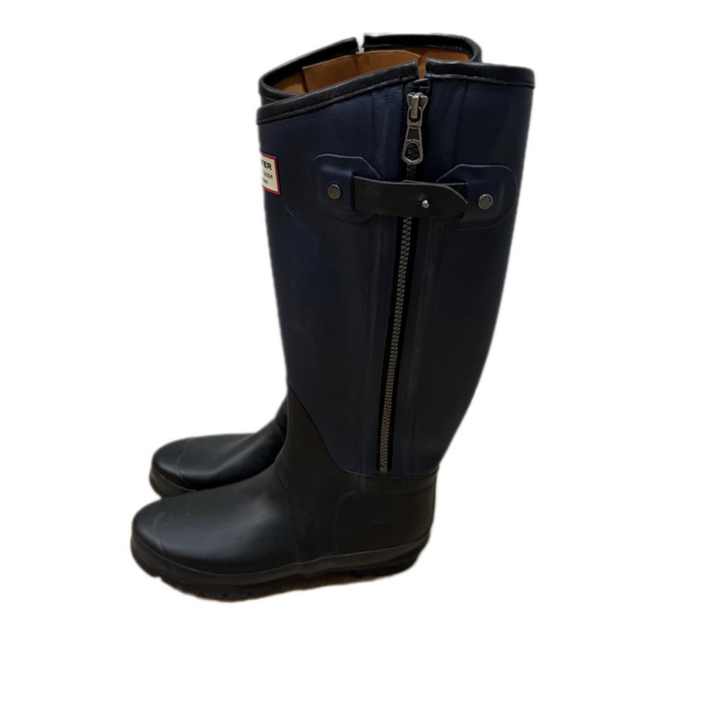 Hunter X Rag & Bone Women's Black Rain Boots Pre Owned, size 40/41 - Picture 6 of 10